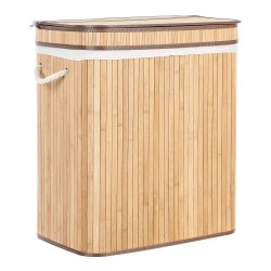 Kosz bambusowy z pokrywką jasne drewno KALTHOTA