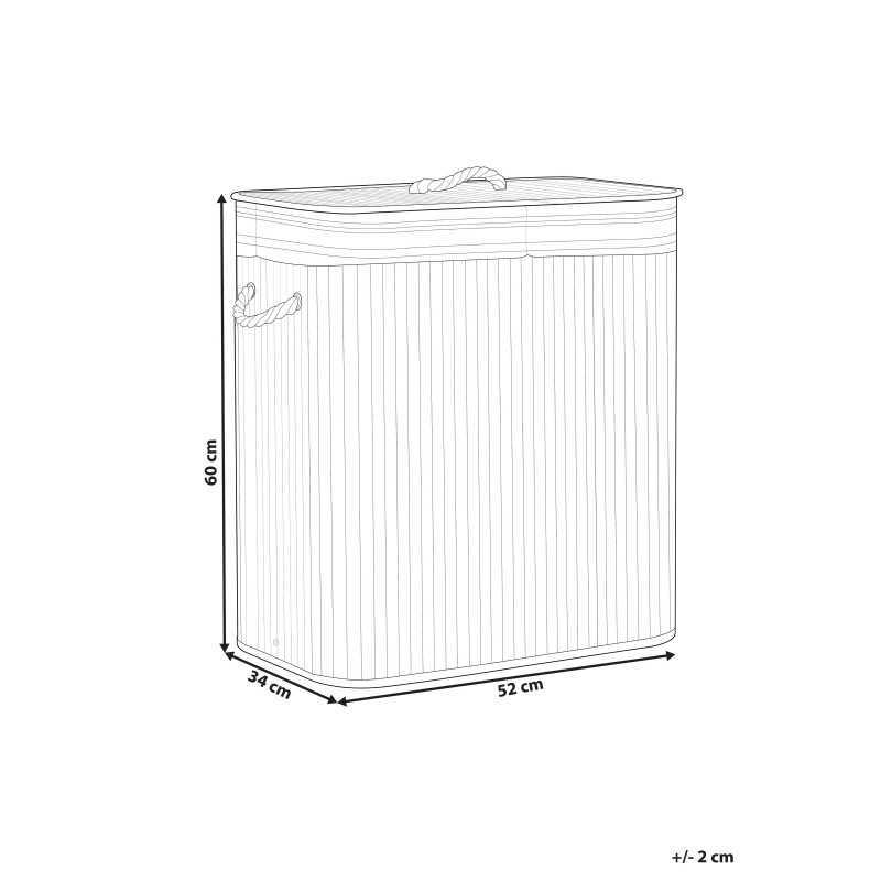 Kosz bambusowy z pokrywką jasne drewno KALTHOTA