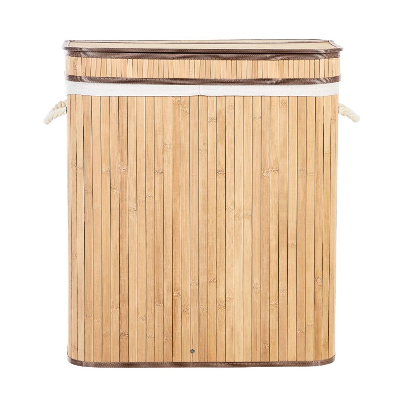 Kosz bambusowy z pokrywką jasne drewno KALTHOTA