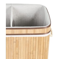 Kosz bambusowy z pokrywką jasne drewno KALTHOTA