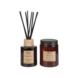 Świeczka zapachowa z patyczkami zapachowymi DARK ELEGANCE Wosk sojowy Nuty kwiatowe