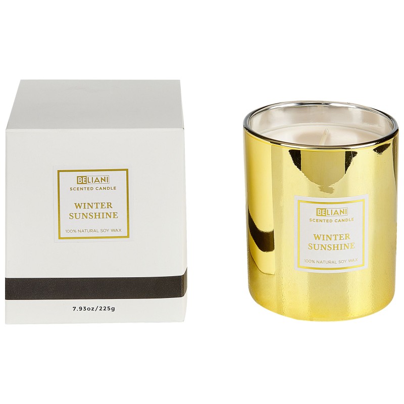 Zestaw 3 świeczek zapachowych METALLIC GLAMOUR Wosk sojowy Nuty słodkie