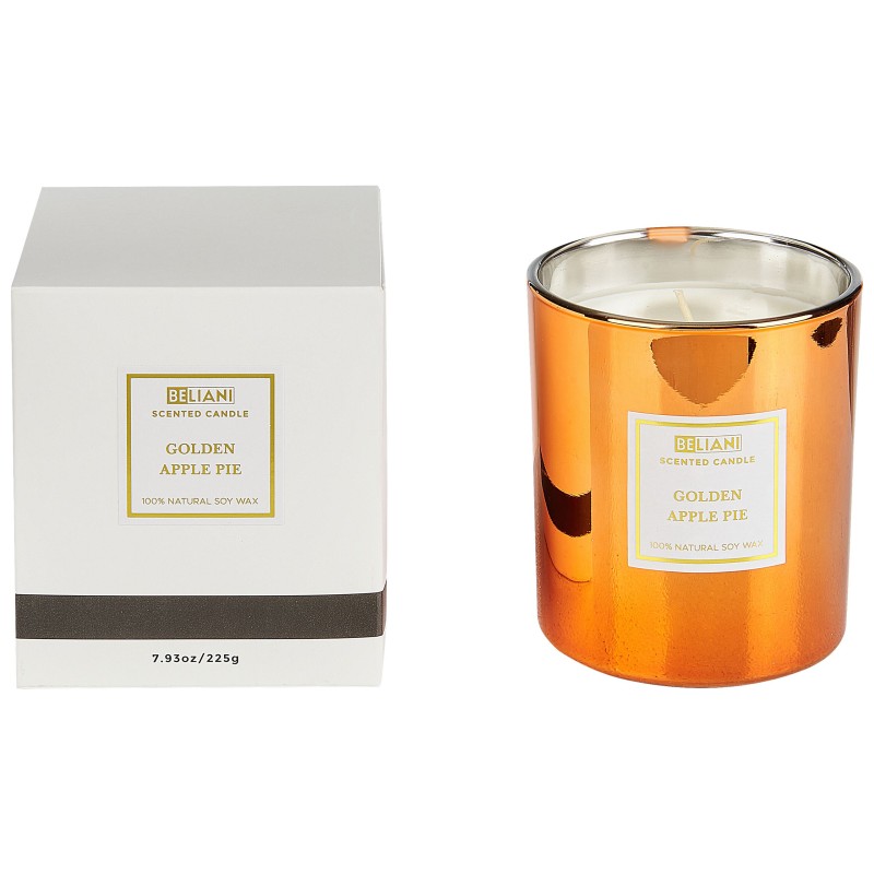 Zestaw 3 świeczek zapachowych METALLIC GLAMOUR Wosk sojowy Nuty słodkie