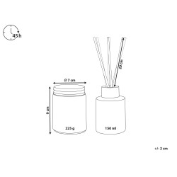 Świeczka zapachowa z patyczkami zapachowymi DARK ELEGANCE Wosk sojowy Nuty orientalne