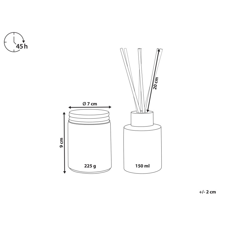 Świeczka zapachowa z patyczkami zapachowymi DARK ELEGANCE Wosk sojowy Nuty orientalne