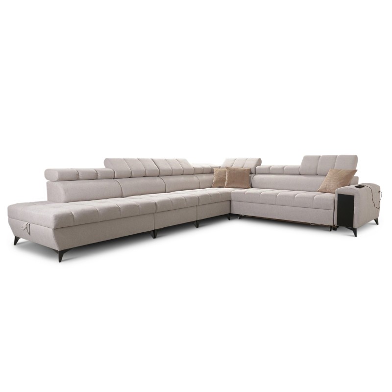 Venna XII corner sofa with a sleeping function and USB port - elegance and functionality in one!