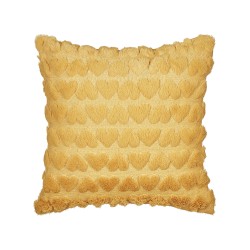 2 poduszki dekoracyjne tuftowane w serca 45 x 45 cm żółte ASTRANTIA