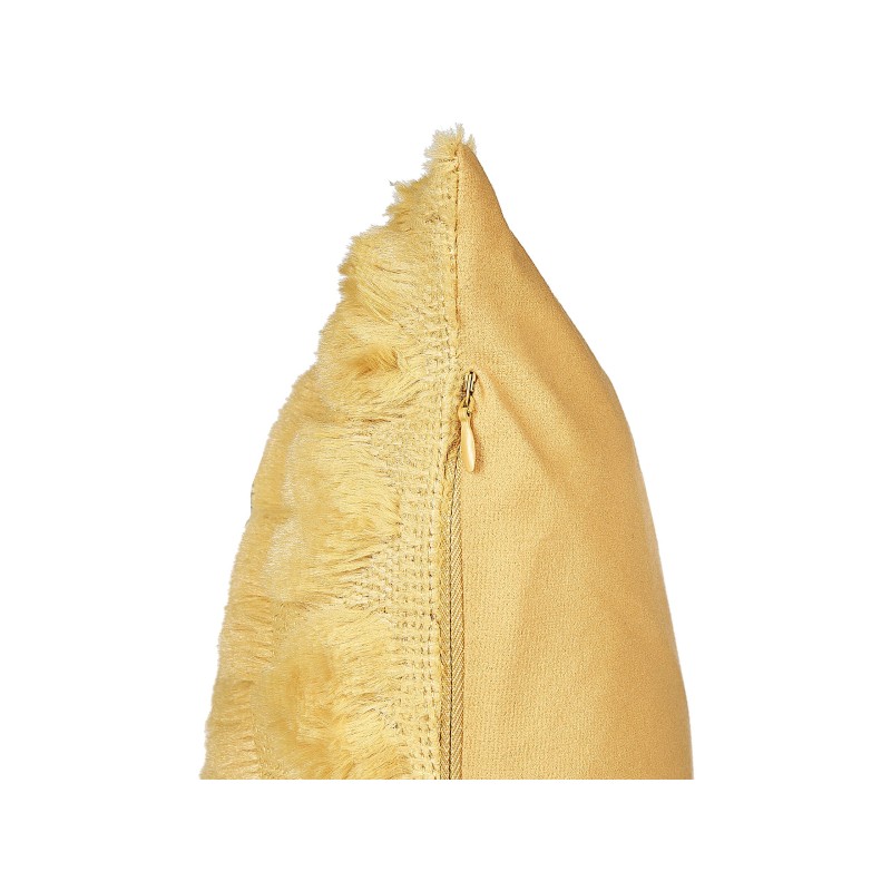 2 poduszki dekoracyjne tuftowane w serca 45 x 45 cm żółte ASTRANTIA