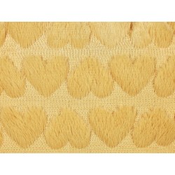 2 poduszki dekoracyjne tuftowane w serca 45 x 45 cm żółte ASTRANTIA