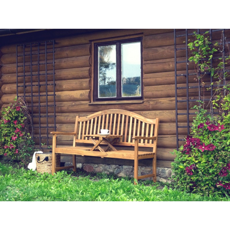 Ławka ogrodowa HILO 150 cm Drewno akacjowe Brązowy