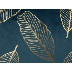 Zestaw 2 poduszek dekoracyjnych FREESIA Welur 45 x 45 cm Lazurowy Wzór roślinny