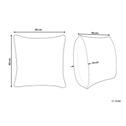 Poduszka dekoracyjna LALAM Bawełna 45 x 45 cm Szary Wzór zygzak