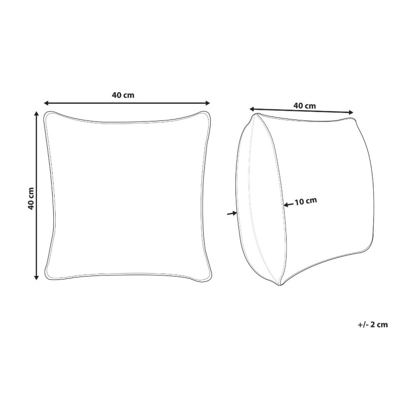 Poduszka dekoracyjna LALAM Bawełna 45 x 45 cm Szary Wzór zygzak