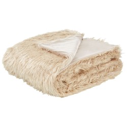 Narzuta na łóżko DELICE 200 x 220 cm Jasnobrązowy