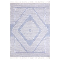 Dywan bawełniany 160 x 230 cm niebiesko-biały ANSAR