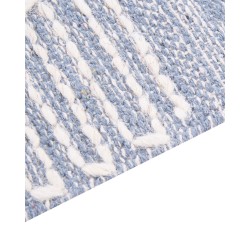 Dywan bawełniany 160 x 230 cm niebiesko-biały ANSAR