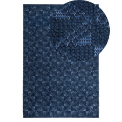 Dywan wełniany 140 x 200 cm niebieski SAVRAN