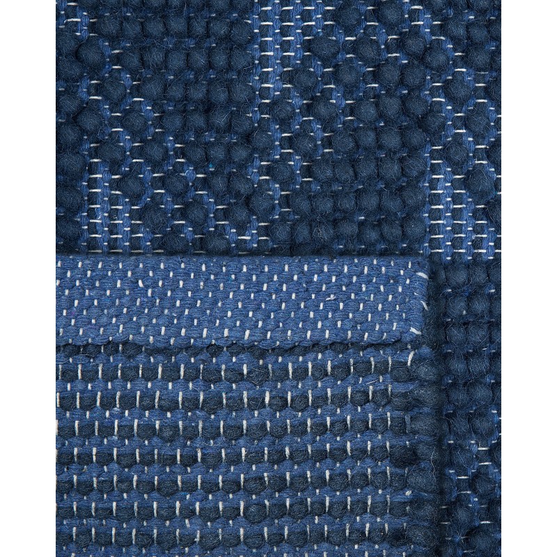 Dywan wełniany 140 x 200 cm niebieski SAVRAN