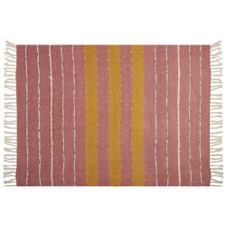 Koc NAIKHU Bawełna 130 x 170 cm Jasnoczerwony