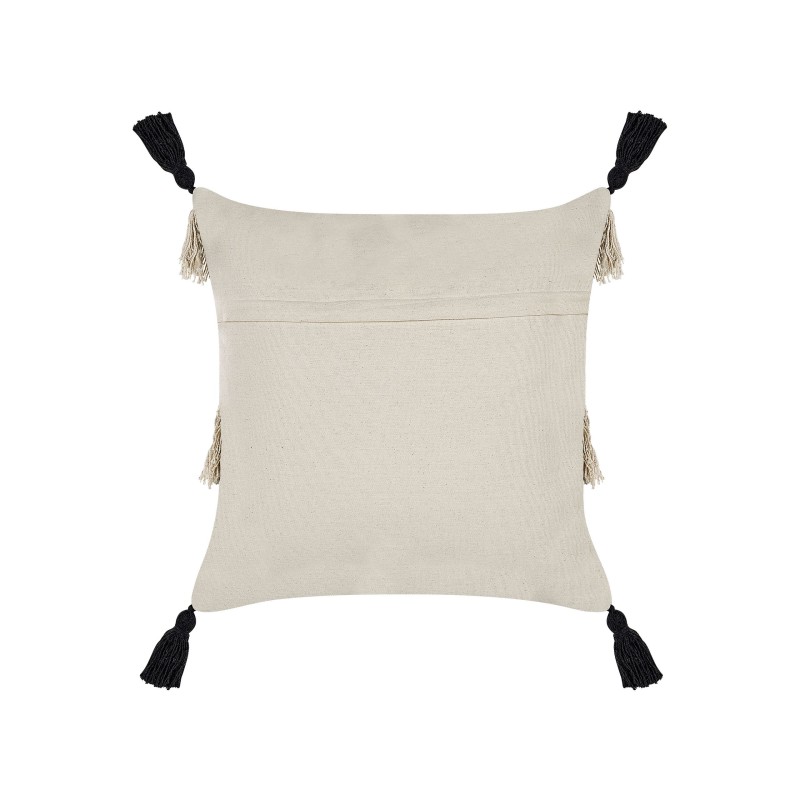 Zestaw 2 poduszek dekoracyjnych HYDRANGEA Bawełna 45 x 45 cm Jasnobeżowy Wzór geometryczny