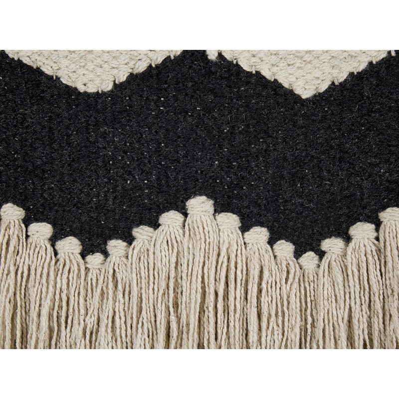 Zestaw 2 poduszek dekoracyjnych HYDRANGEA Bawełna 45 x 45 cm Jasnobeżowy Wzór geometryczny