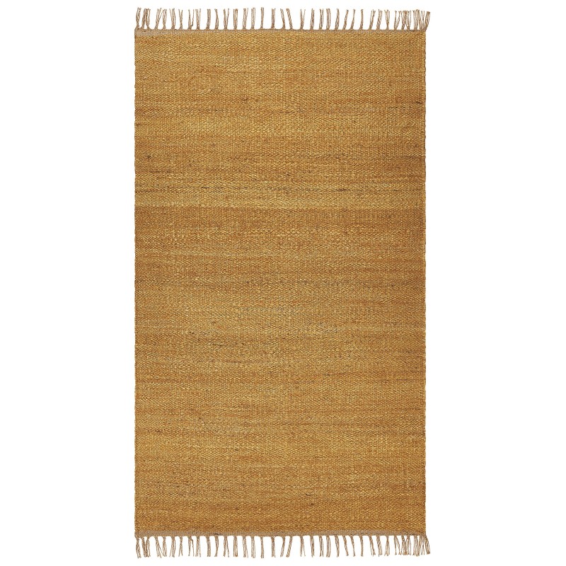 Dywan z juty 80 x 150 cm musztardowy LUNIA