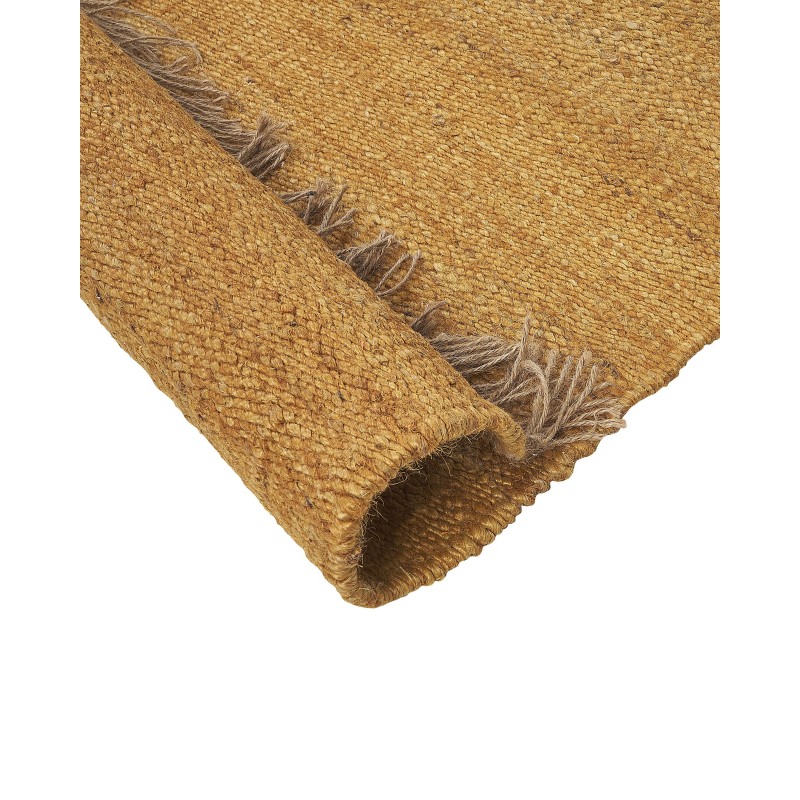 Dywan z juty 80 x 150 cm musztardowy LUNIA