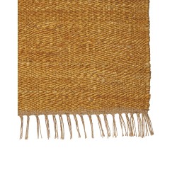 Dywan z juty 80 x 150 cm musztardowy LUNIA