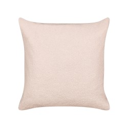 Zestaw 2 poduszek dekoracyjnych LEUZEA Boucle 60 x 60 cm Pastelowy róż Jednolity