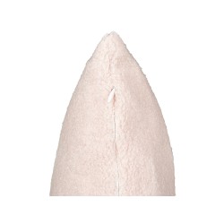 Zestaw 2 poduszek dekoracyjnych LEUZEA Boucle 60 x 60 cm Pastelowy róż Jednolity