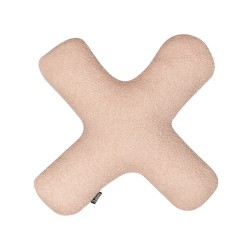 Zestaw 2 poduszek dekoracyjnych HESPERIS Boucle Pastelowy róż Jednolity