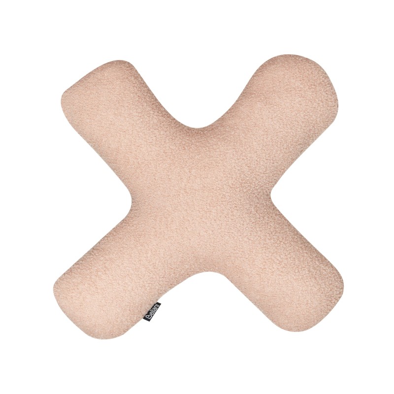 Zestaw 2 poduszek dekoracyjnych HESPERIS Boucle Pastelowy róż Jednolity