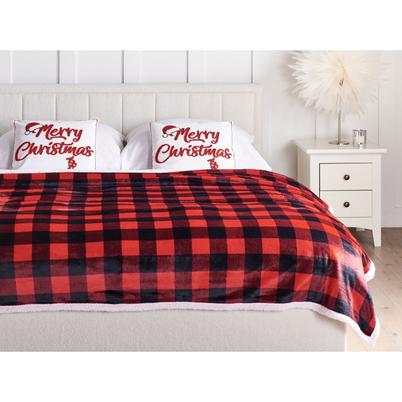 Koc LIQUORICE 150 x 200 cm Czerwony