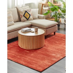 Dywan z wiskozy 140 x 200 cm pomarańczowy GESI II