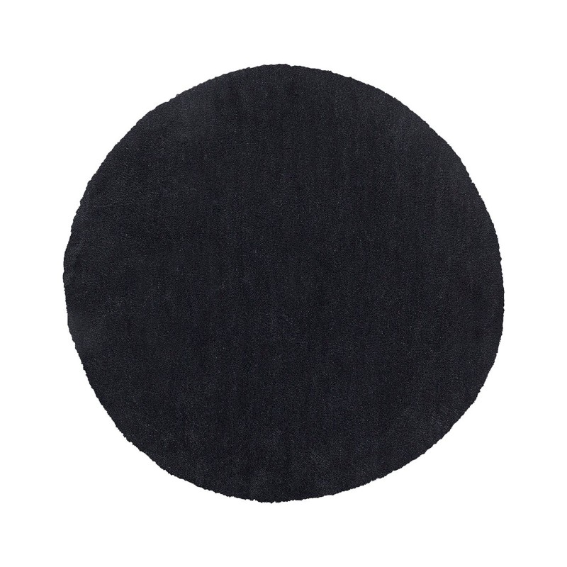 Dywan shaggy okrągły ⌀ 140 cm czarny DEMRE