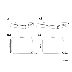 Komplet poszewek na poduchy ogrodowe LANCIANO Złamana biel