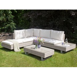 Komplet poszewek na poduchy ogrodowe LANCIANO Złamana biel