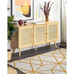 Dywan bawełniany 160 x 230 cm złamana biel z żółtym MARAND