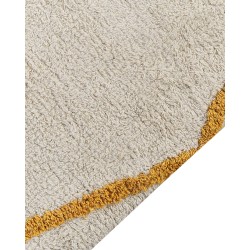 Dywan bawełniany 160 x 230 cm złamana biel z żółtym MARAND