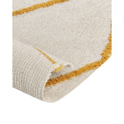 Dywan bawełniany 160 x 230 cm złamana biel z żółtym MARAND