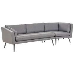 Sofa ogrodowa 3-osobowa prawostronna szara LORETELLO