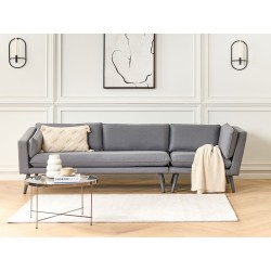 Sofa ogrodowa 3-osobowa prawostronna szara LORETELLO