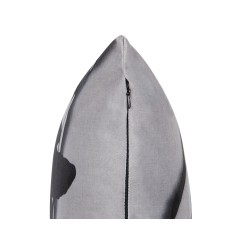 Zestaw 2 poduszek dekoracyjnych ORADEA Welur 45 x 45 cm Szary Wzór zwierzęcy