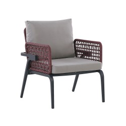 Zestaw ogrodowy ze stolikiem dla 4 osób SCIACCA Metal Szary