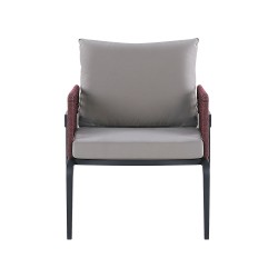 Zestaw ogrodowy ze stolikiem dla 4 osób SCIACCA Metal Szary