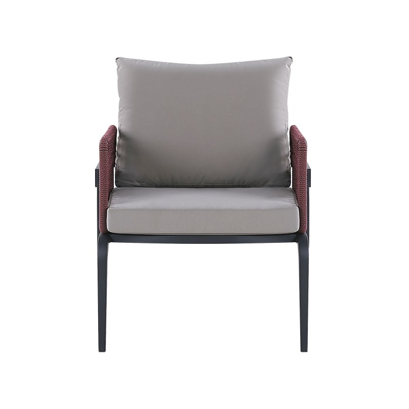 Zestaw ogrodowy ze stolikiem dla 4 osób SCIACCA Metal Szary