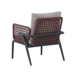 Zestaw ogrodowy ze stolikiem dla 4 osób SCIACCA Metal Szary