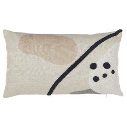 Zestaw 2 poduszek dekoracyjnych OSTEOSPERMUM 30 x 50 cm Beżowy Wzór abstrakcyjny