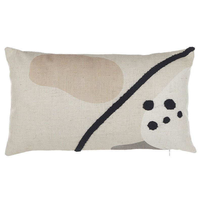 Zestaw 2 poduszek dekoracyjnych OSTEOSPERMUM 30 x 50 cm Beżowy Wzór abstrakcyjny