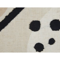 Zestaw 2 poduszek dekoracyjnych OSTEOSPERMUM 30 x 50 cm Beżowy Wzór abstrakcyjny